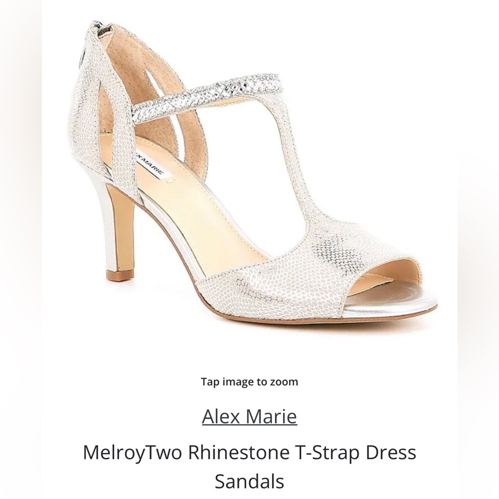 Sexy and Soooo cute! Alex Marie, the MelroyTwo Rhinestone T-Strap Dress Sandals